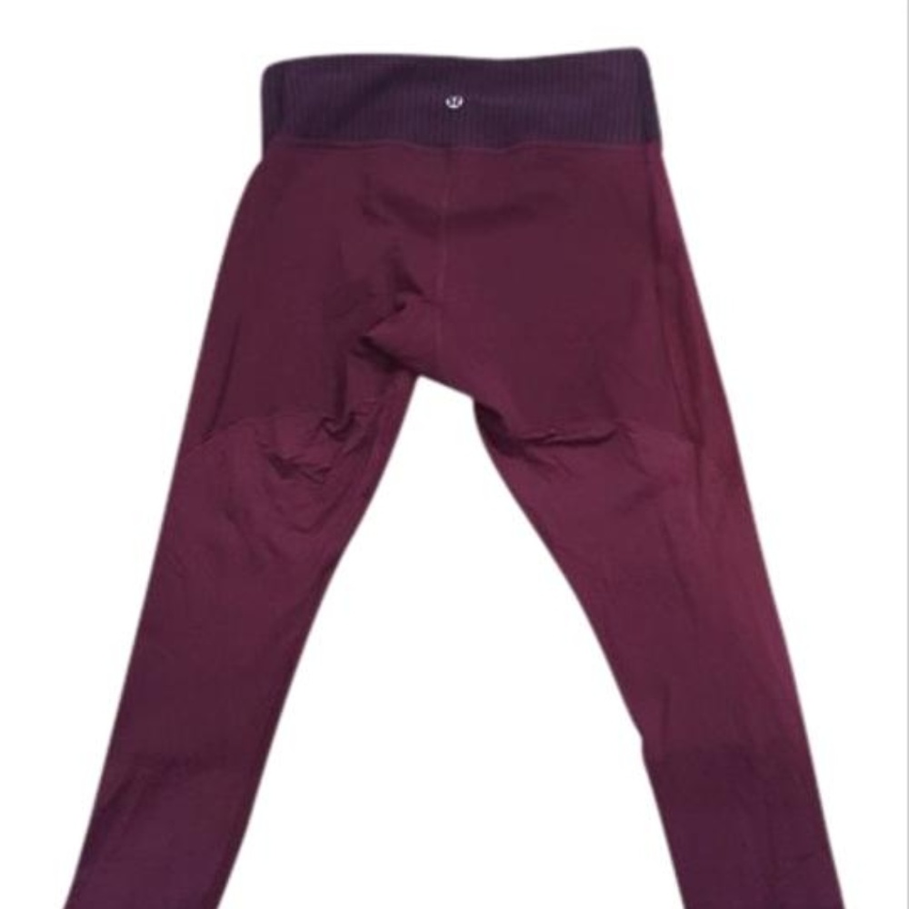 Lululemon Burgundy Cropped Activewear Bottoms